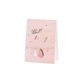 Will you be my Maid of Honor bracelet with card