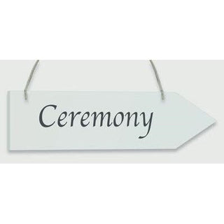 Wooden Arrow Whitewash 30.5cm x 7.6cm Ceremony 1pc