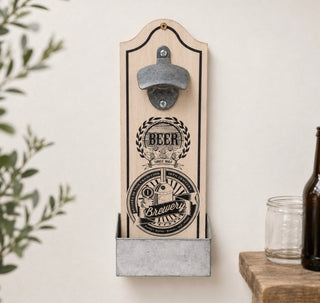 Wooden Bottle Opener Hanging Decoration with Quote